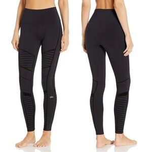 Alo Yoga Flocked Velvet High Waist Moto Leggings